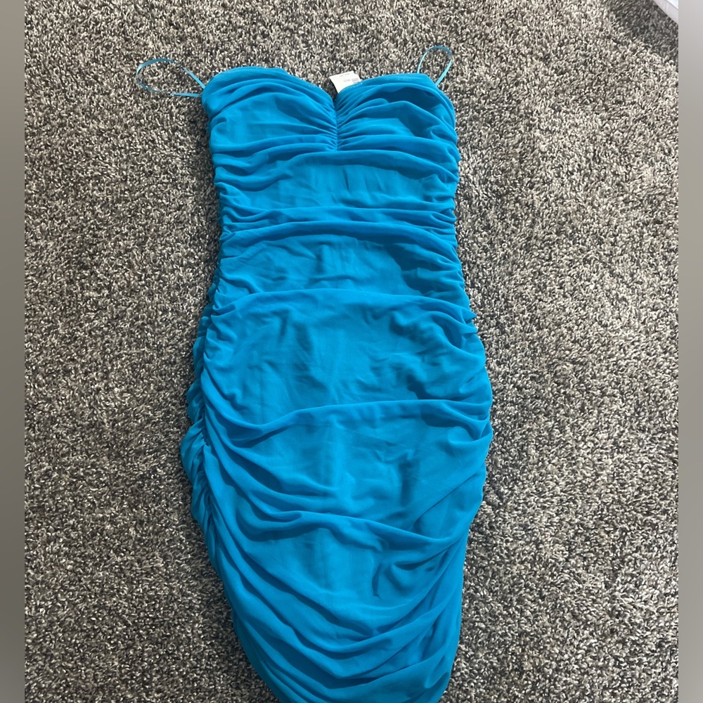 Strapless mini dress
